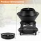Black Alloy Fire Pit, Smokeless 3-in-1 Stove with Removable Ash Tray